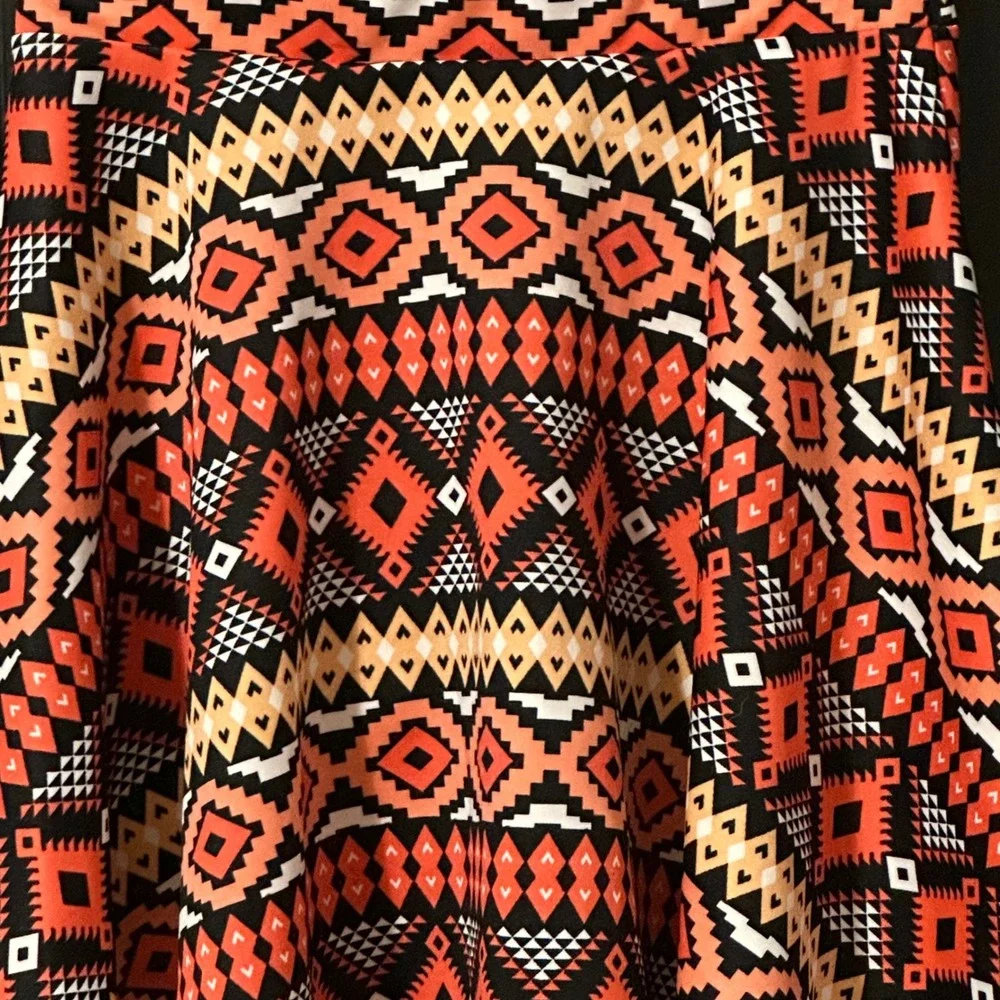 Hot Gal Mini Skirt Medium‎ Tribal Skater Y2K Aztec Print Stretch Indie